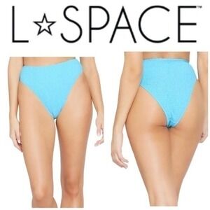 L*Space Barlette Bitsy Bikini Bottoms NWT Size Large Aquarius